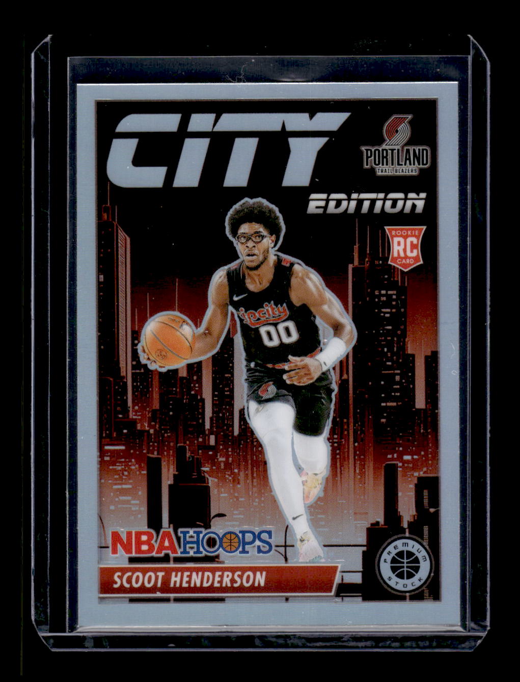 2023-24 Hoops Premium Stock City Edition Silver Prizm (RC) #5 Scoot Henderson (Portland Trail Blazers)