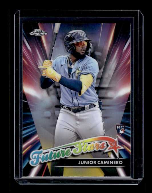 2024 Topps Chrome Update Junior Caminero Future Stars Rookie #FSU-18 (Tampa Bay Rays)