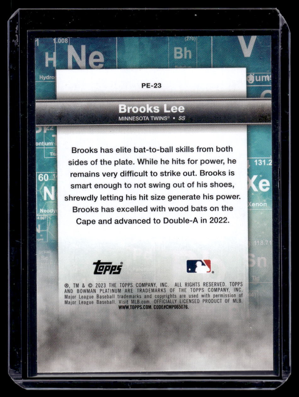 2023 Bowman Platinum "Precious Elements" #PE-23 Brooks Lee (Minnesota Twins)