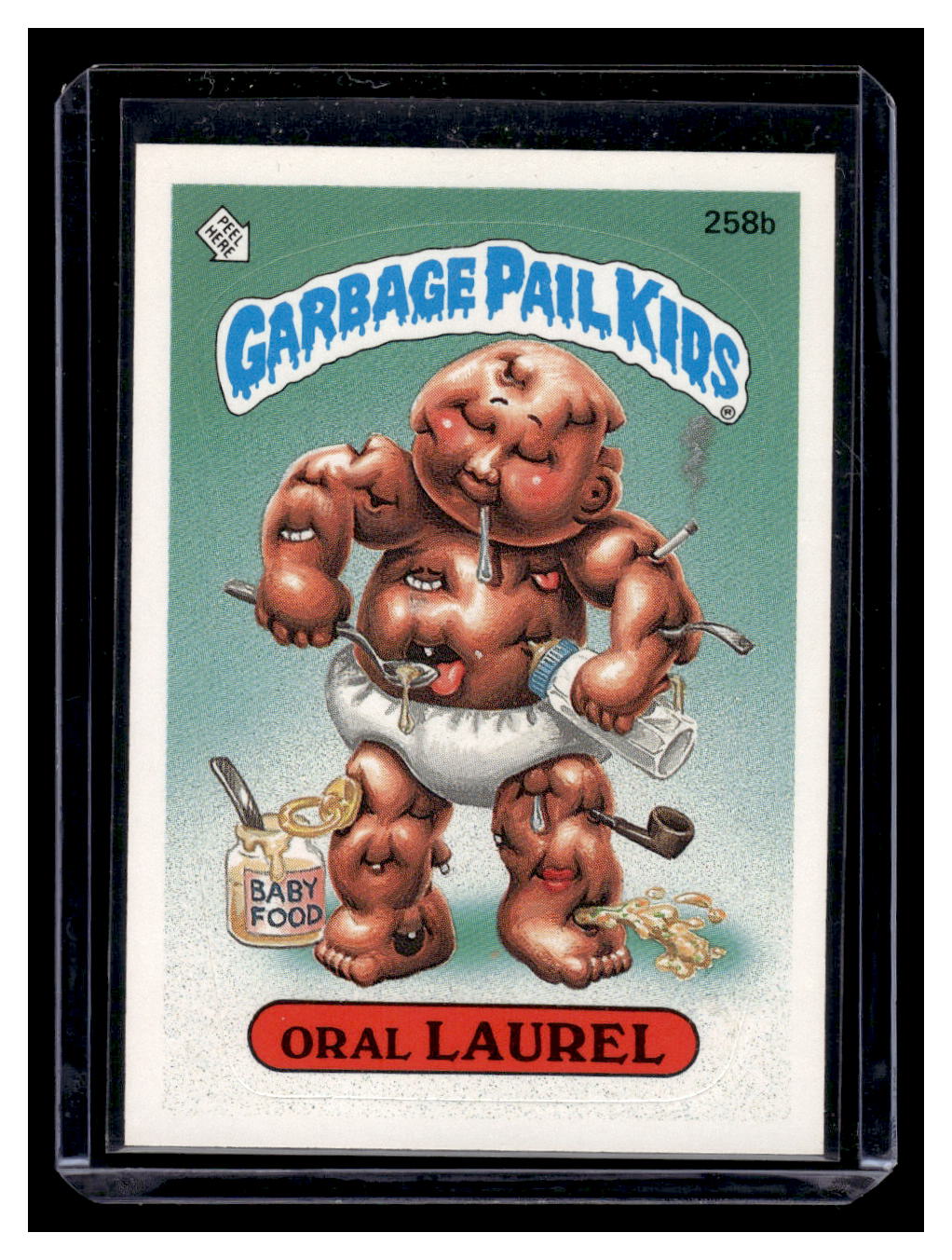 1987 Topps Garbage Pail Kids Oral laurel #258b