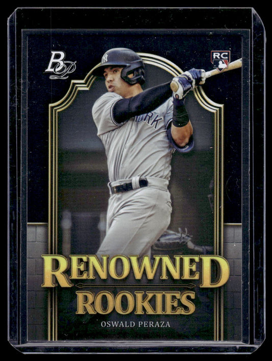 2023 Bowman Platinum "Renowned Rookies" #RR-6 Oswald Peraza (New York Yankees)