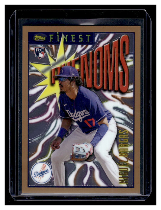 2023 Topps Finest #71 "PHENOMS" Miguel Vargas Rookie RC (Los Angeles Dodgers)