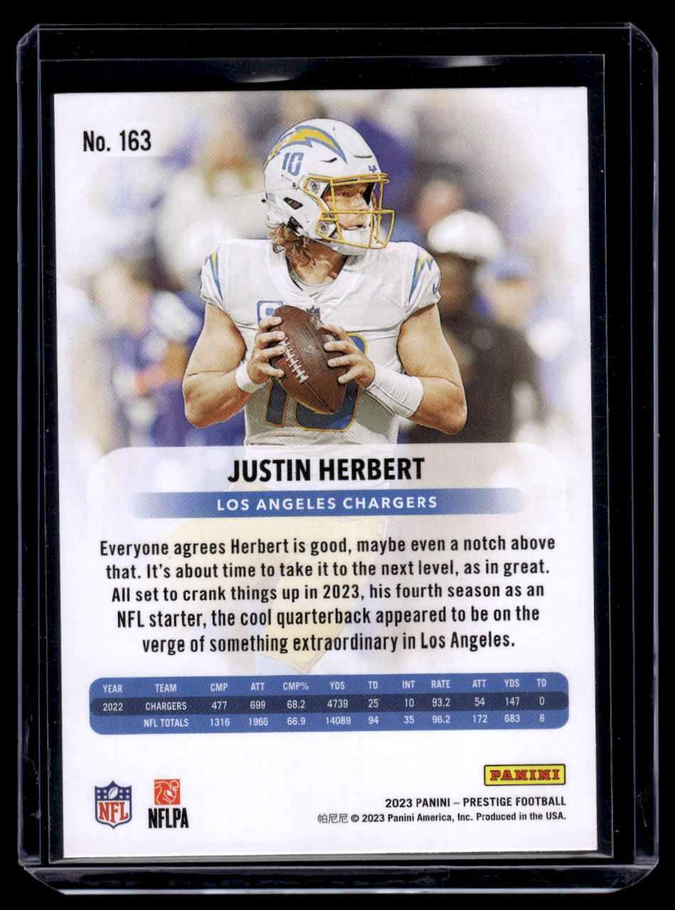 2023 Panini Prestige #163 Justin Herbert (Los Angeles Chargers)