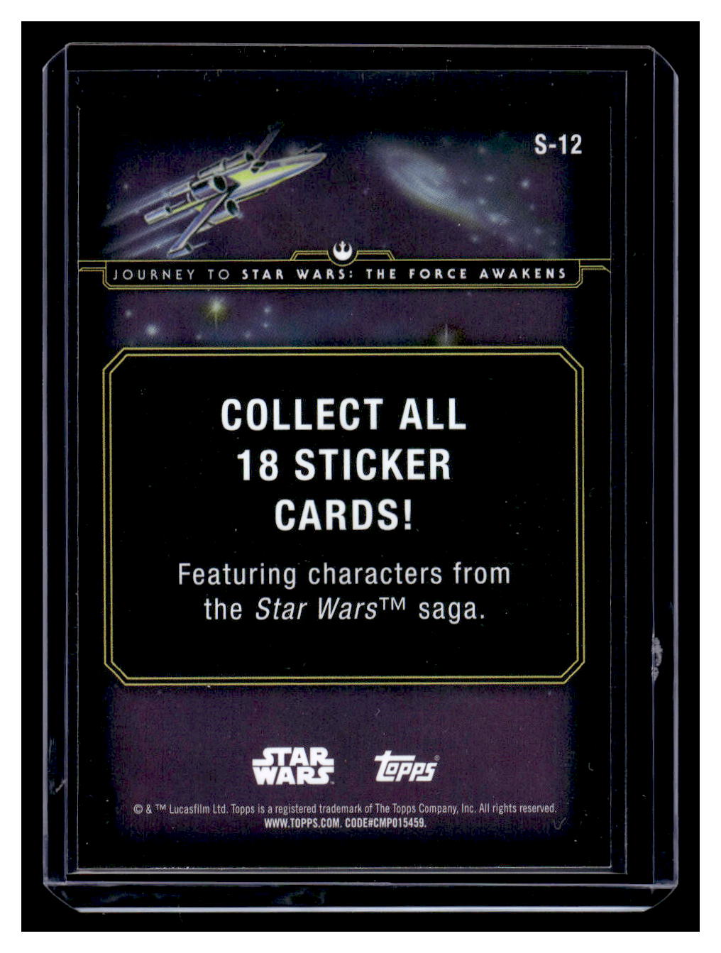 2015 Topps Star Wars Journey to The Force Awakens Stickers R2-D2 #S-12