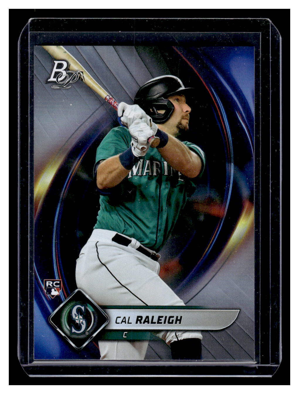 2022 Bowman Platinum #83 Cal Raleigh Rookie RC (Seattle Mariners)