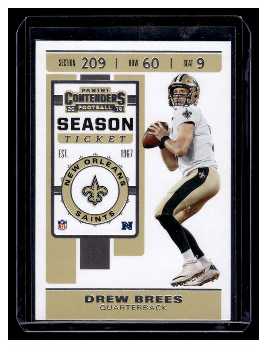 2019 Panini Contenders #78 Drew Brees (New Orleans Saints)