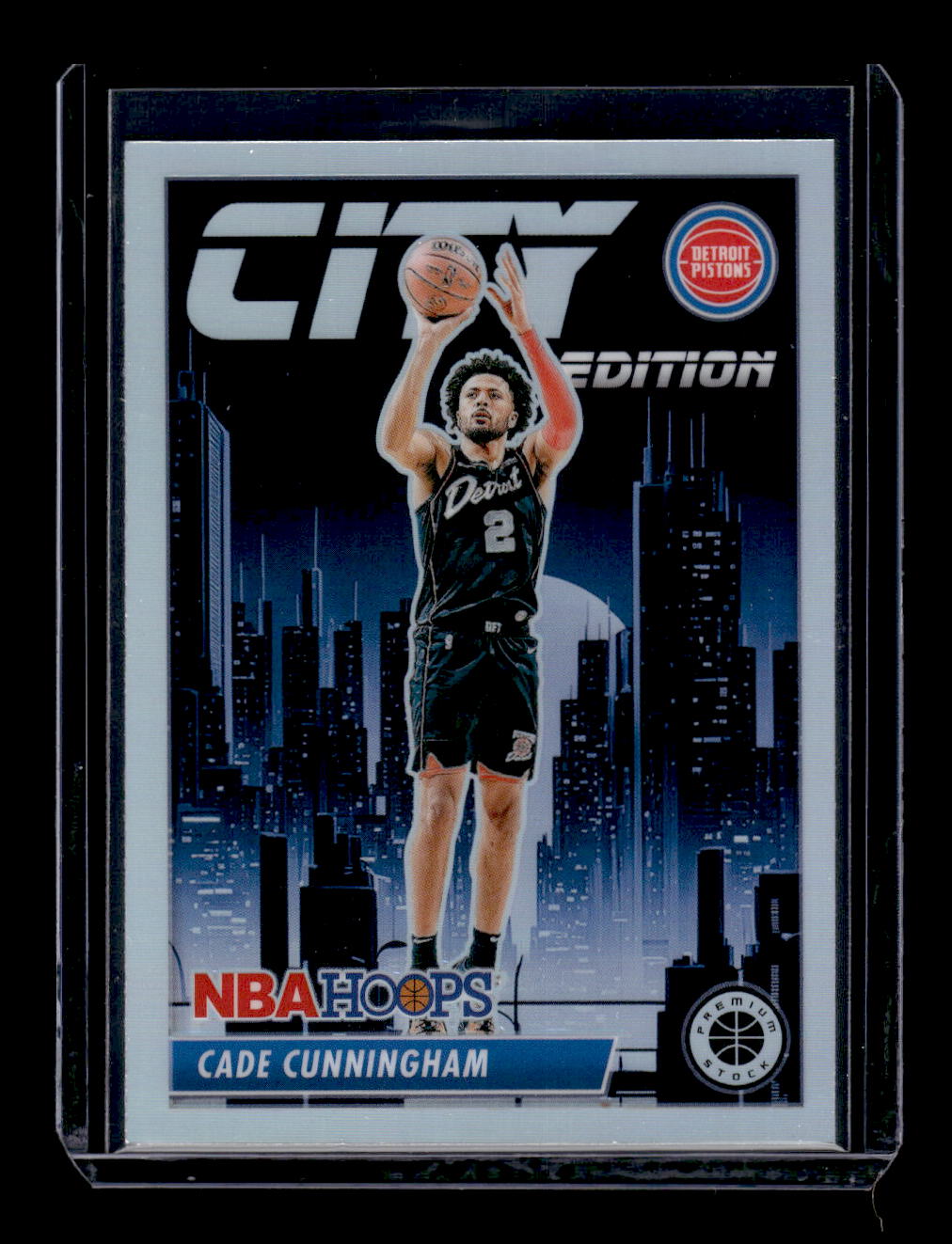 2023-24 Hoops Premium Stock City Edition Silver Prizm #29 Cade Cunningham (Detroit Pistons)