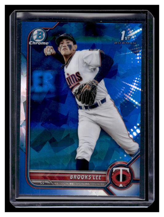 2022 Topps Bowman Chrome #BDC-153 "Sapphire - Cracked Ice" Brooks Lee (Minnesota Twins)