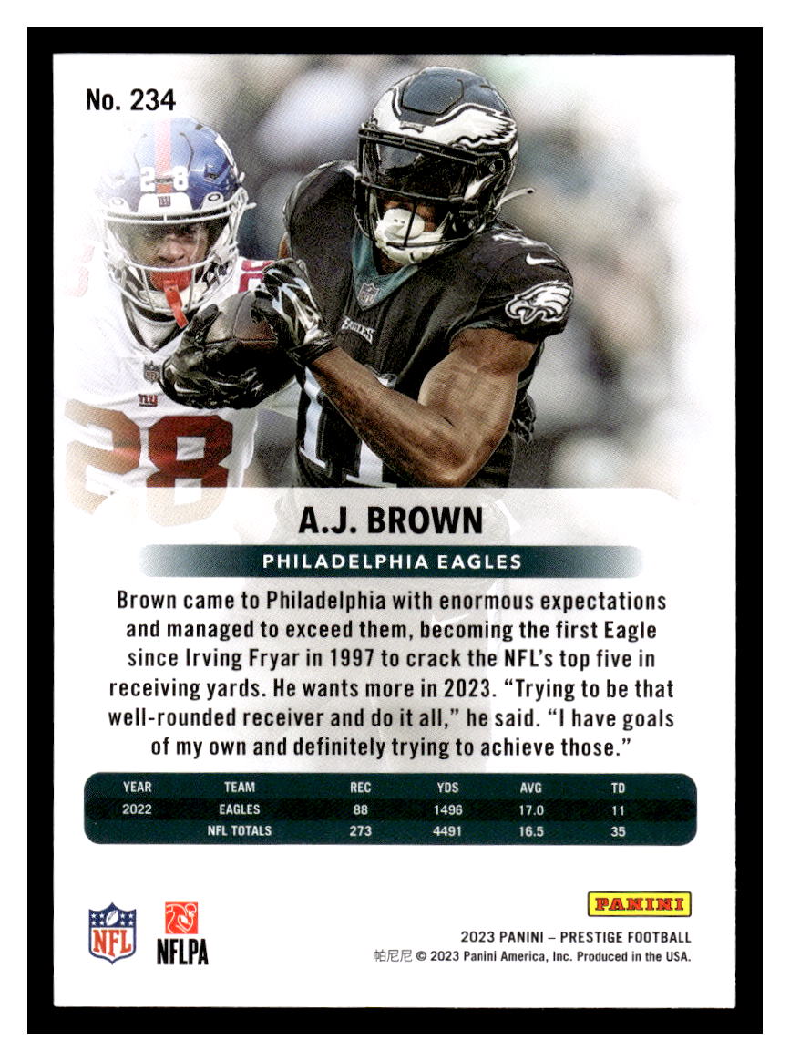 2023 Panini Prestige #234 A.J. Brown (Philadelphia Eagles)