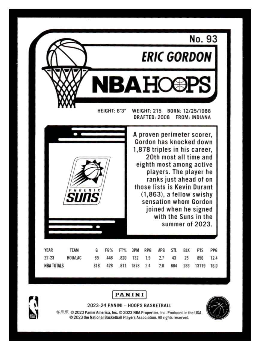 2023-24 NBA Hoops #93 Eric Gordon (Phoenix Suns)