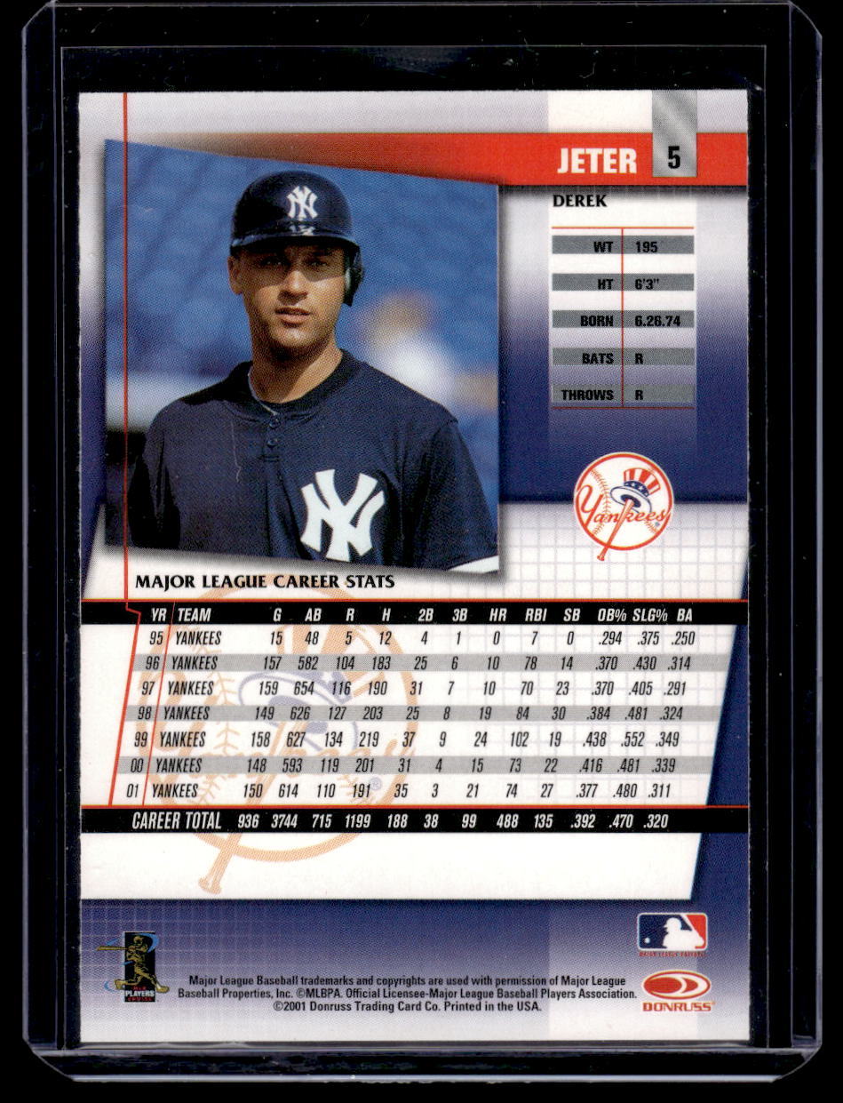 2002 Donruss Fan Club #5 Derek Jeter (New York Yankees)