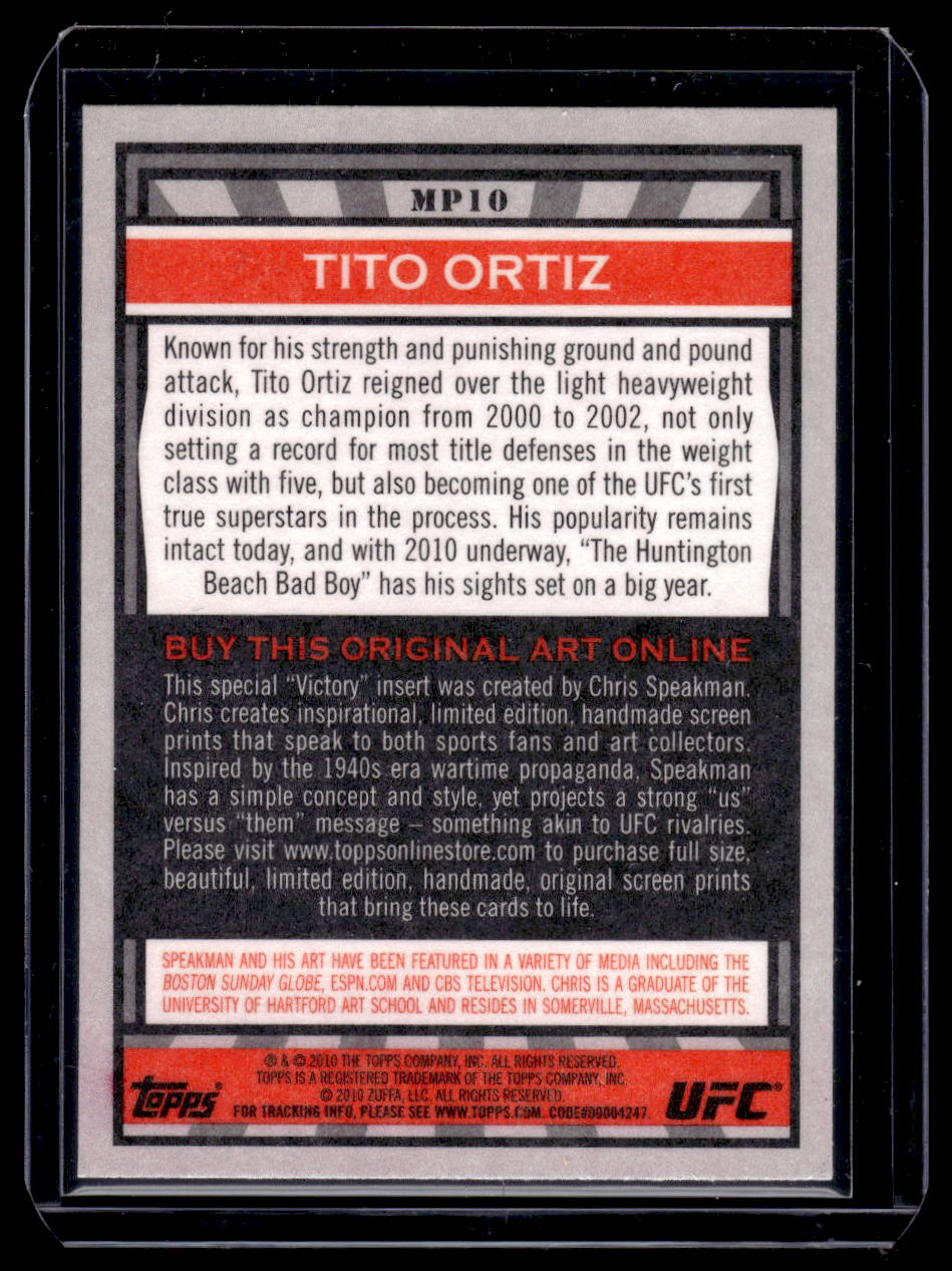 2010 Topps UFC Main Event Propaganda Tito Ortiz Insert Card #MP10