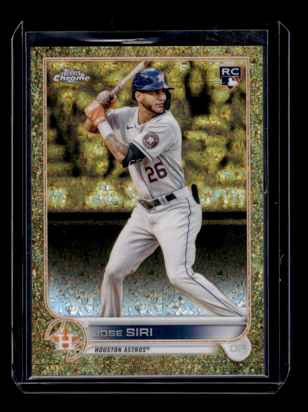 2022 Topps Gilded Collection Topps Chrome Gold Etch Mini-Diamond Refractors #75 Jose Siri #'d 06/50 (Houston Astros)