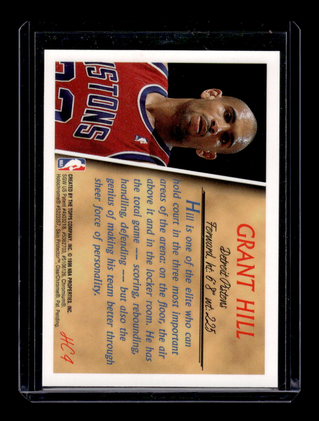 1996-97 Topps Holding Court Refractors #HC4 Grant Hill (Detroit Pistons)