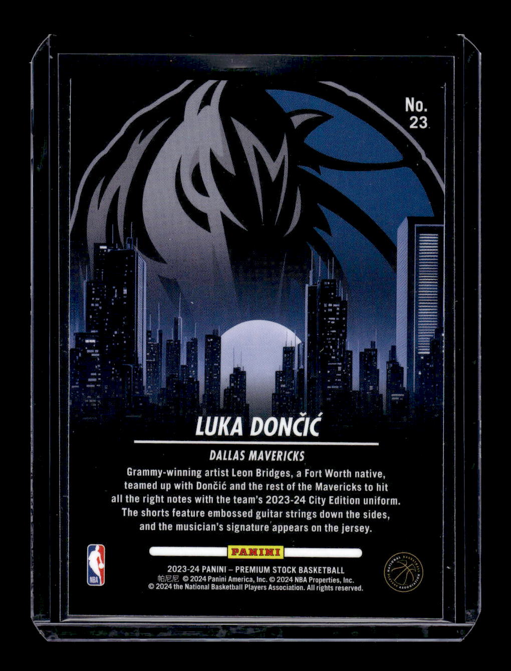 2023-24 Hoops Premium Stock City Edition #23 Luka Doncic (Dallas Mavericks)