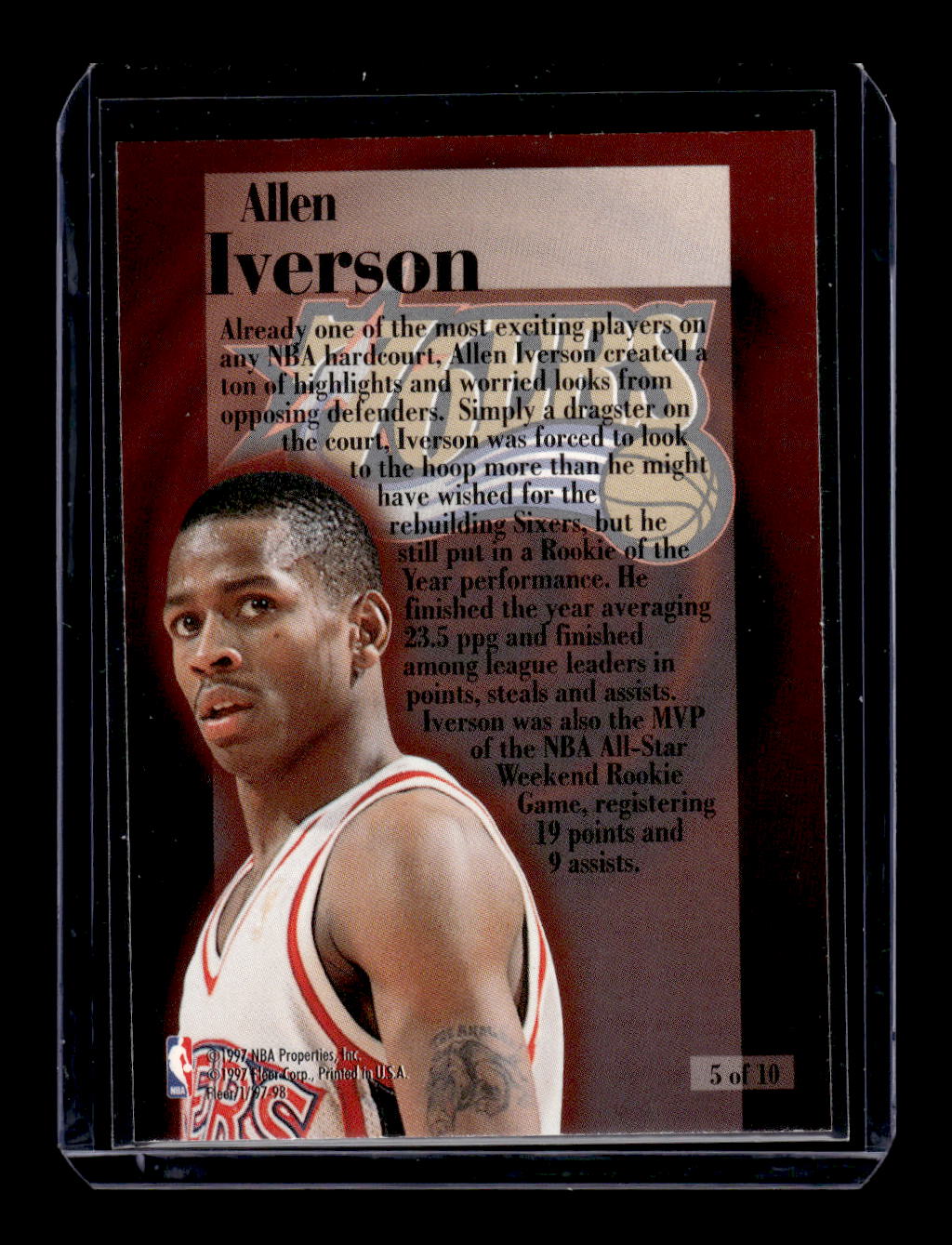 1997-98 Fleer Rookie Rewind #5 Allen Iverson (Philadelphia 76ers)