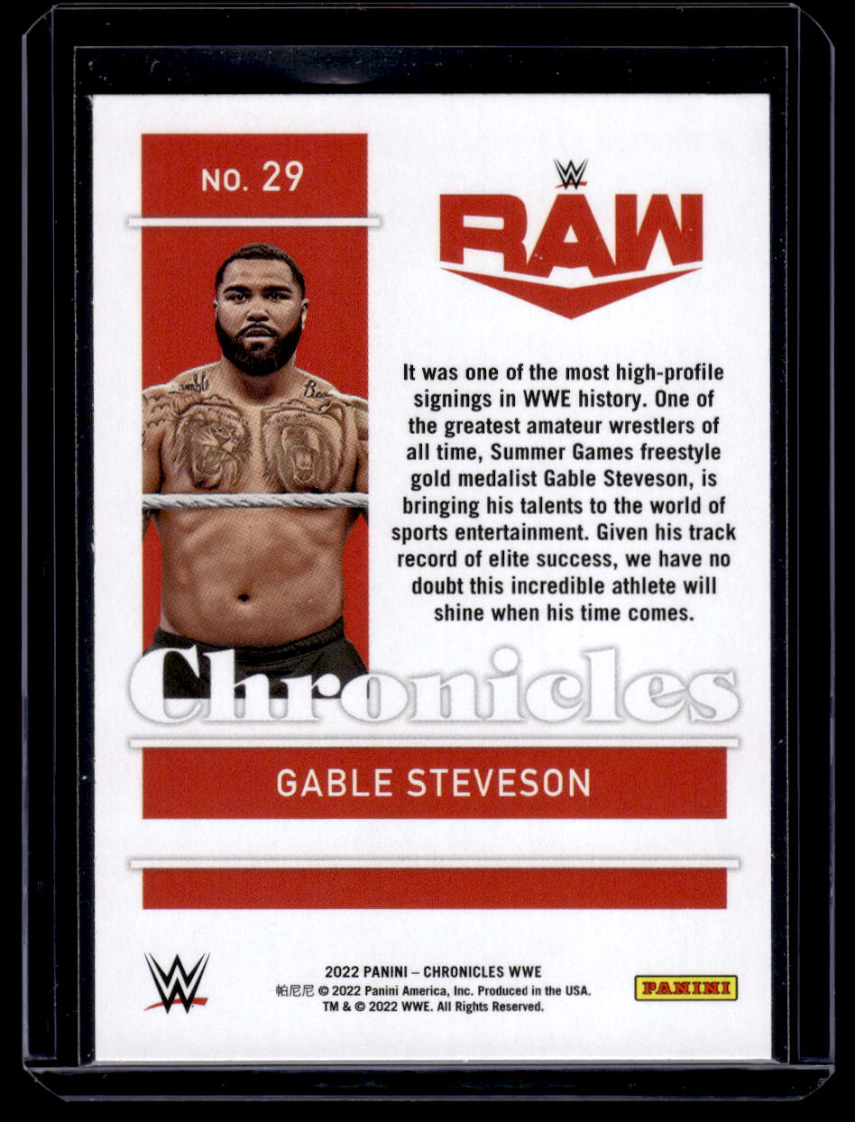 2022 Panini Chronicles WWE Gable Stevenson #29