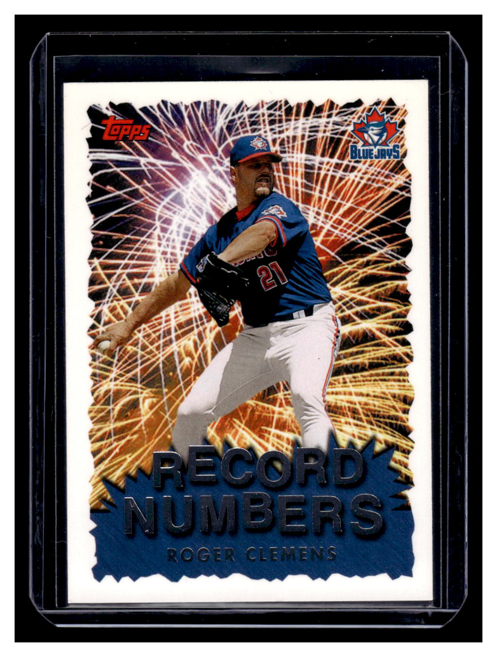 1999 Topps "Record Numbers" #RN8 Roger Clemens (Toronto Blue Jays)