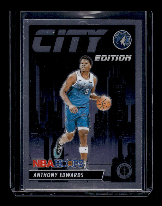 2023-24 Hoops Premium Stock City Edition #4 Anthony Edwards (Minnesota Timberwolves)