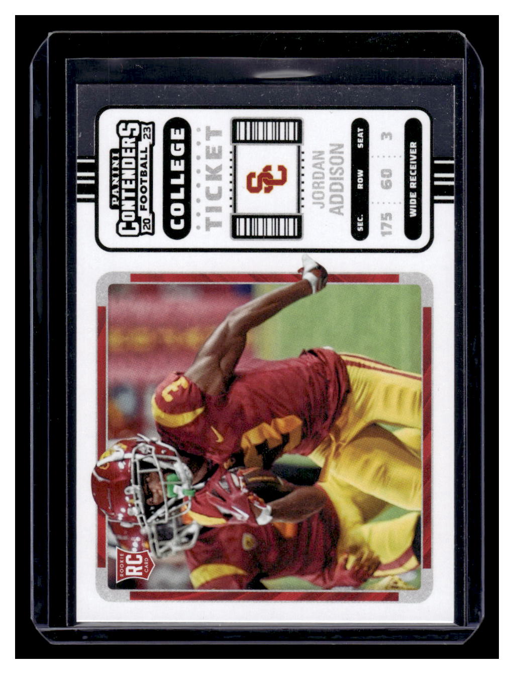 2023 Panini Chronicles Draft Picks Contenders College Ticket #14 Jordan Addison (USC)