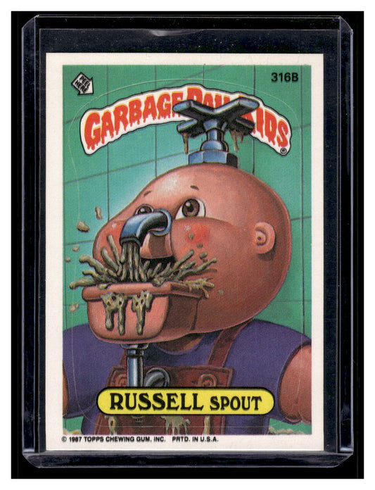 1987 Topps Garbage Pail Kids Russell Spout #316b