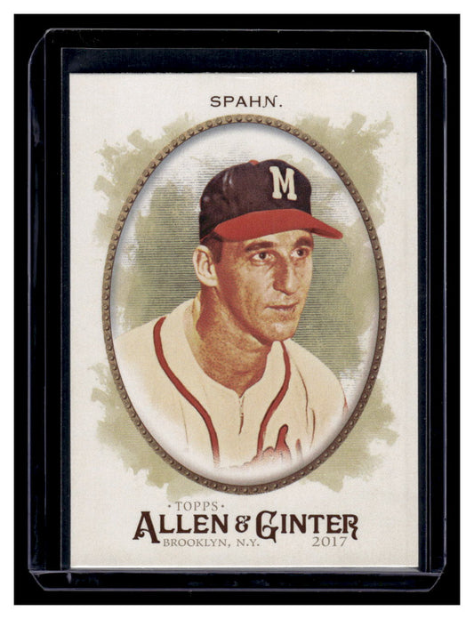 2017 Topps Allen & Ginter #347 Warren Spahn (Milwaukee Braves)