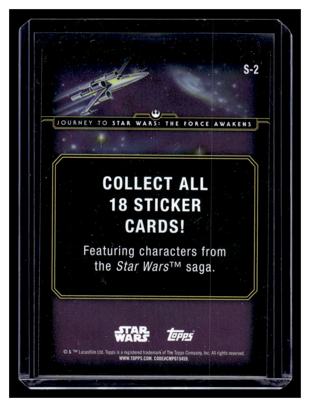 2015 Topps Star Wars Journey to The Force Awakens Stickers Han Solo #S-2