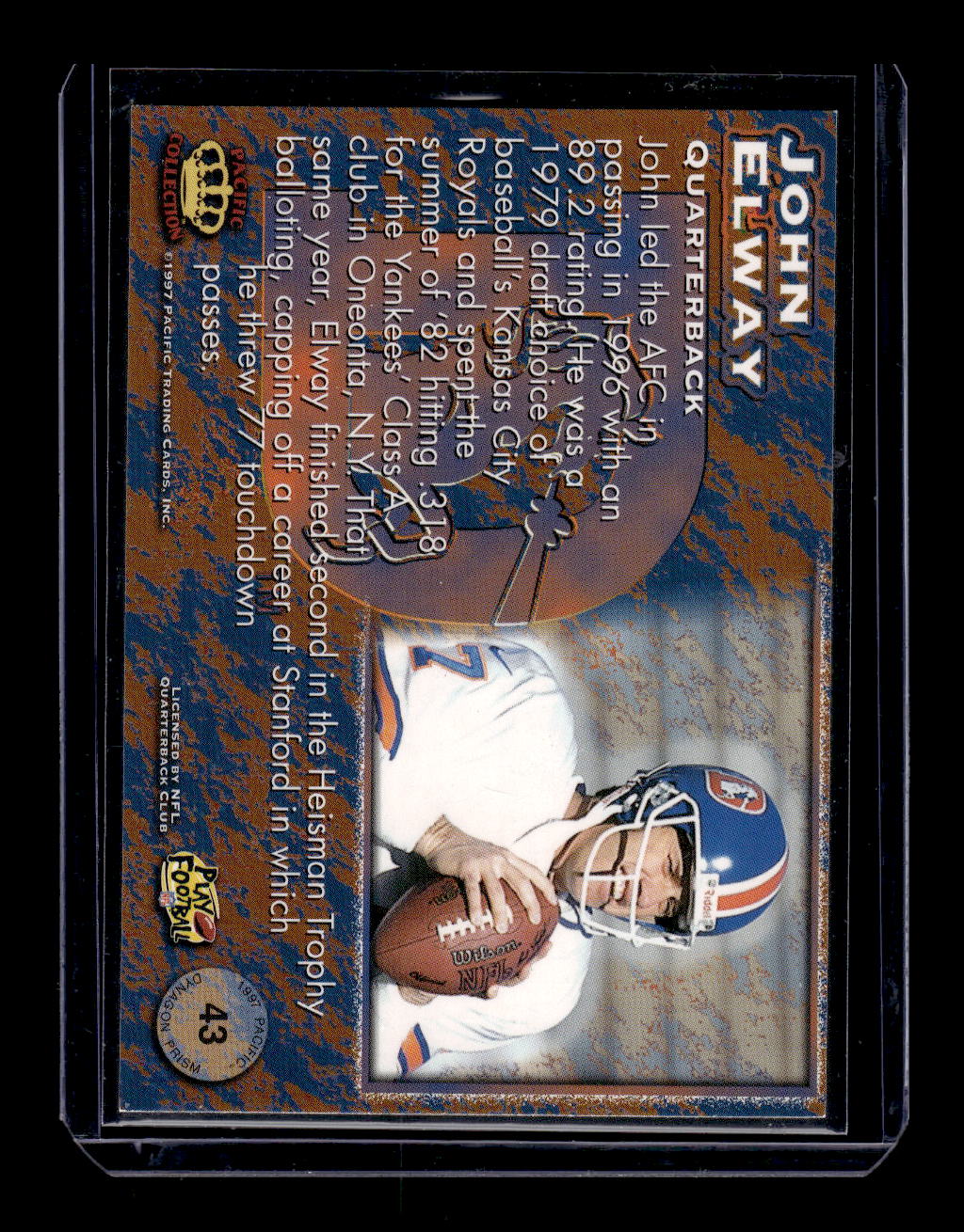 1997 Pacific Dynagon #43 John Elway (Denver Broncos)