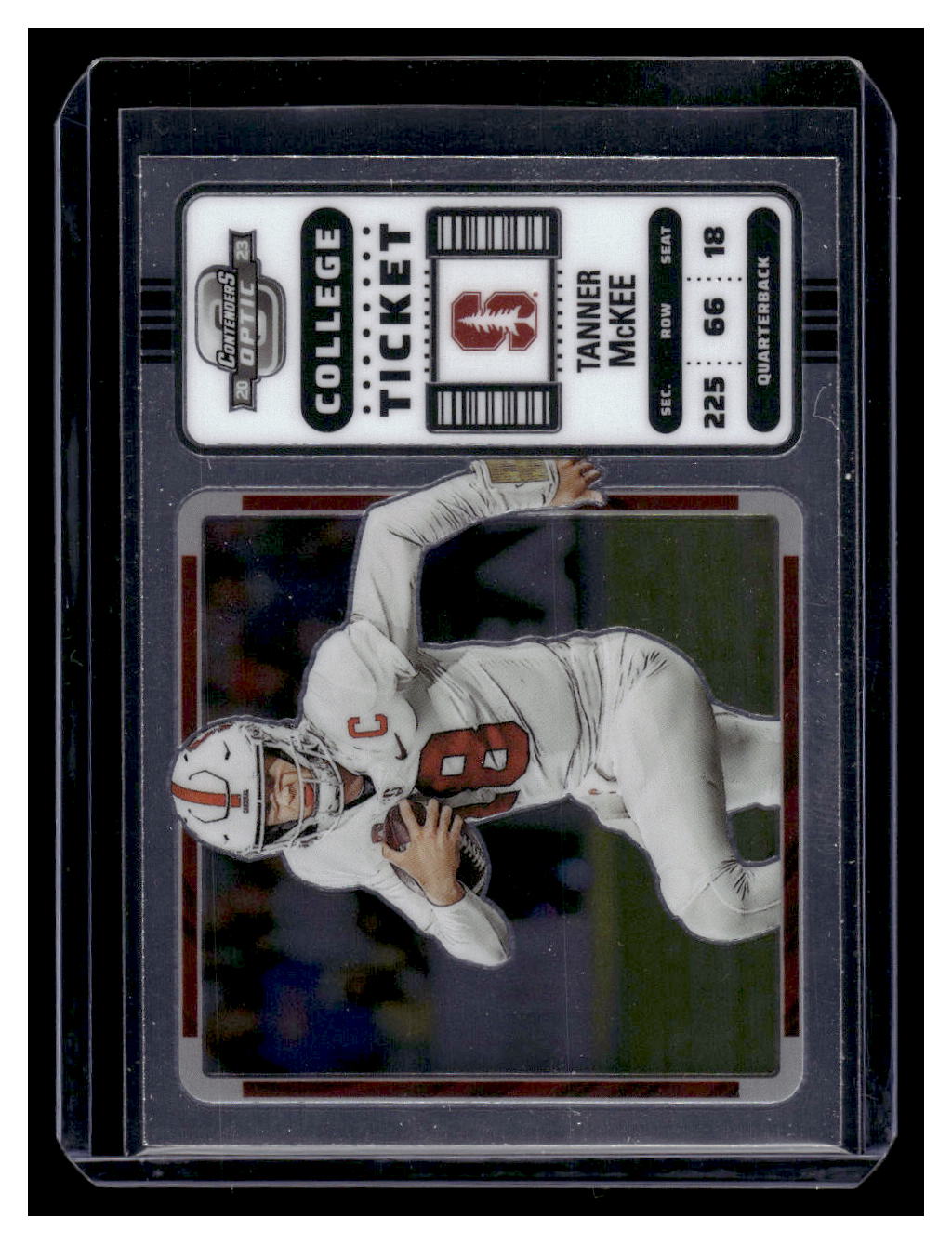 2023 Panini Chronicles Draft Picks Contenders Optic #25 Tanner McKee (Stanford)