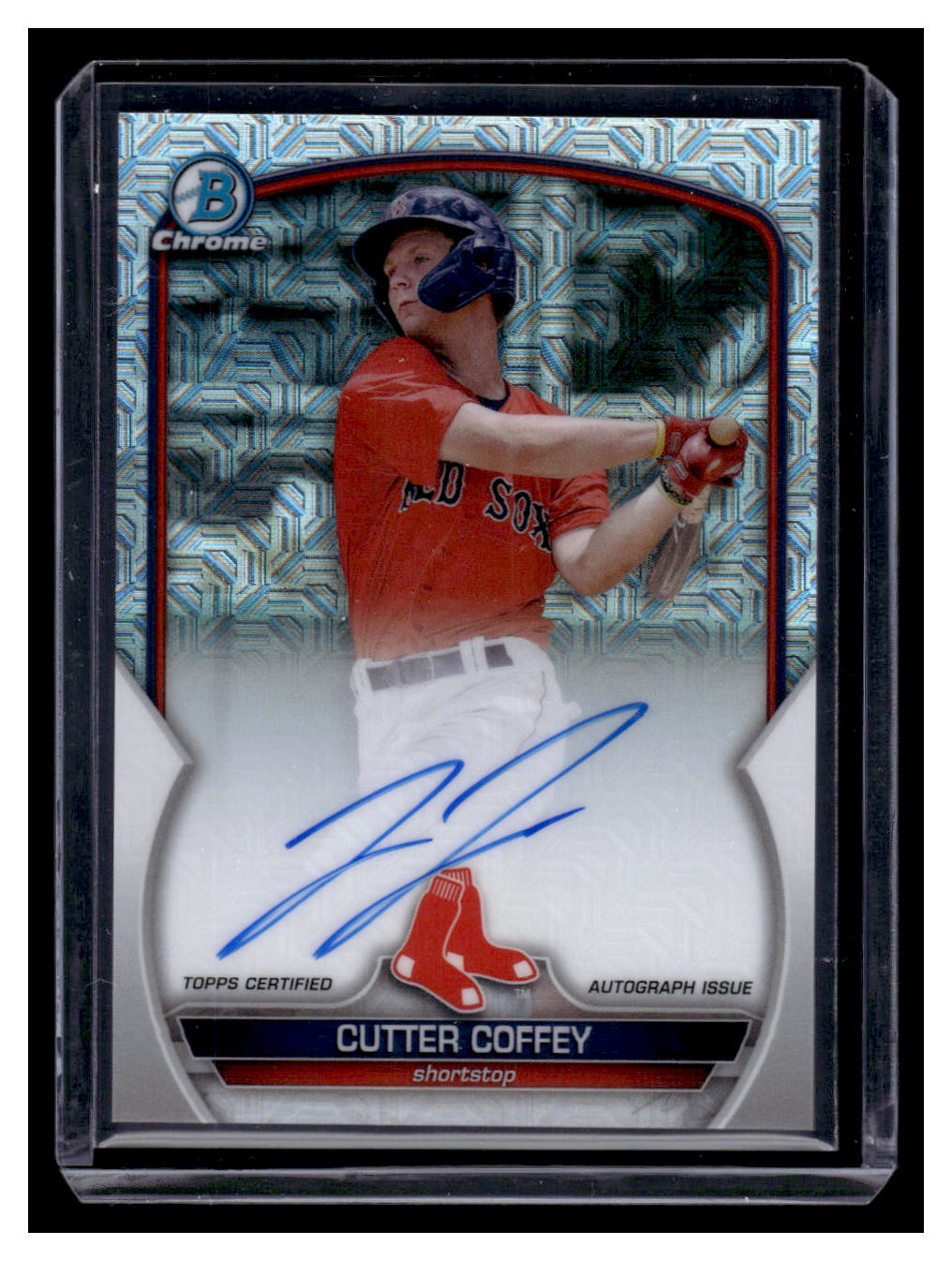 2023 Bowman Chrome "Mojo" #BCMA-CCY Cutter Coffey Autograph Rookie RC (Boston Red Sox)