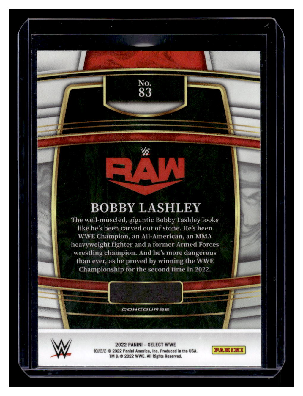 2022 Panini Select WWE Concourse Red and Blue Bobby Lashley #83