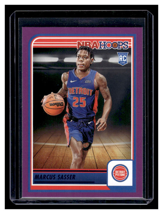 2023-24 NBA Hoops #260 Marcus Sasser Purple Rookie RC (Detroit Pistons)