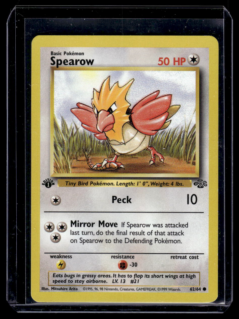 1999 Pokemon Jungle Base Set Card #52 Spearow 1st Edition