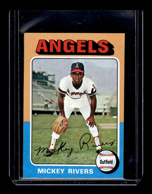 1975 Topps Mini #164 Mickey Rivers (California Angels)