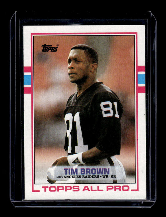 1989 Topps Rookie #265 Tim Brown (Los Angeles Raiders)