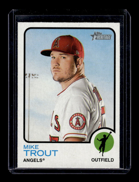 2022 Topps Heritage #100 Mike Trout (Los Angeles Angels)