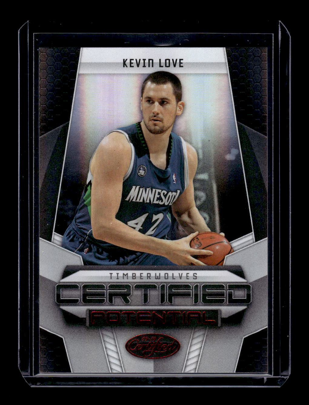 2009-10 Certified Potential Red #9 Kevin Love #'d 58/100 (Minnesota Timberwolves)