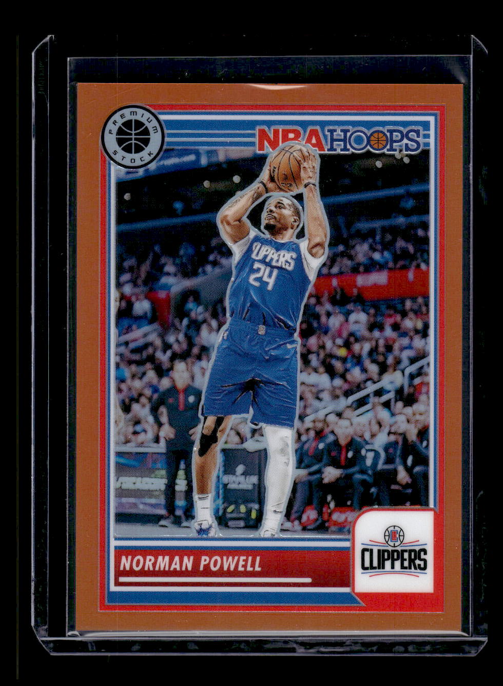 2023-24 Hoops Premium Stock Orange Prizm #203 Norman Powell (Los Angeles Clippers)