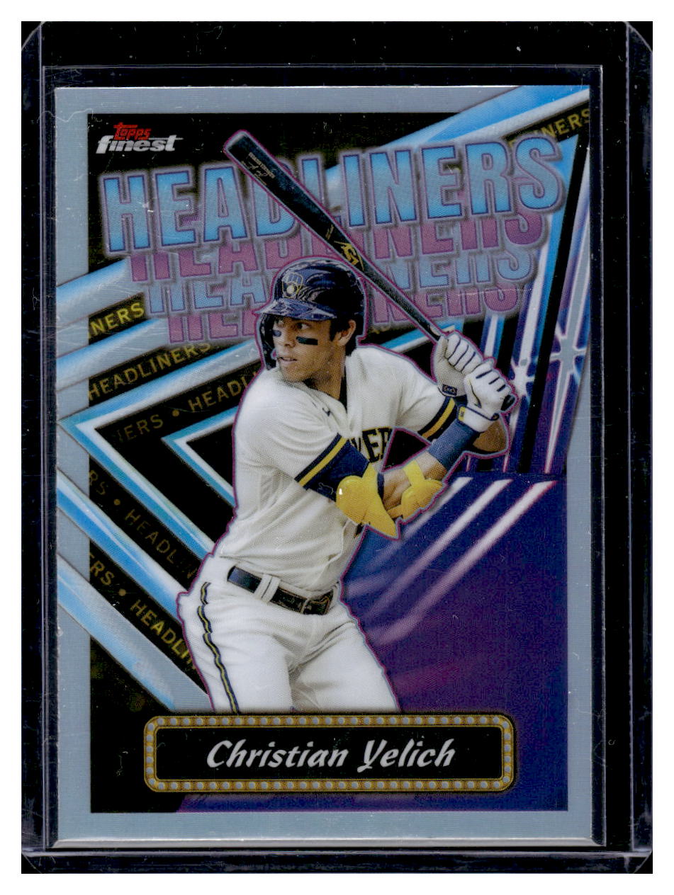 2023 Topps Finest "Headliners" #FH-19 Christian Yelich (Milwaukee Brewers)