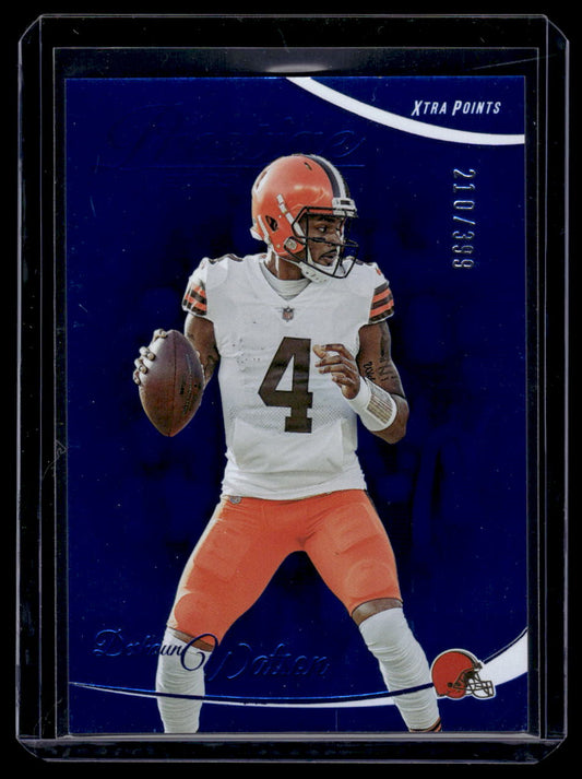 2023 Panini Prestige "Extra Points" Blue #71 Deshaun Watson #'d /399 (Cleveland Browns)