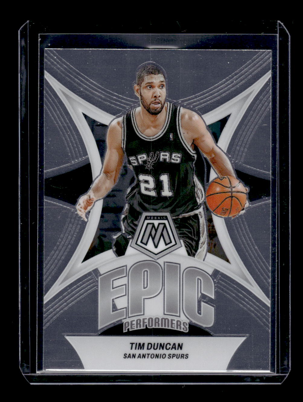 2023-24 Panini Mosaic Epic Performers #19 Tim Duncan (San Antonio Spurs)