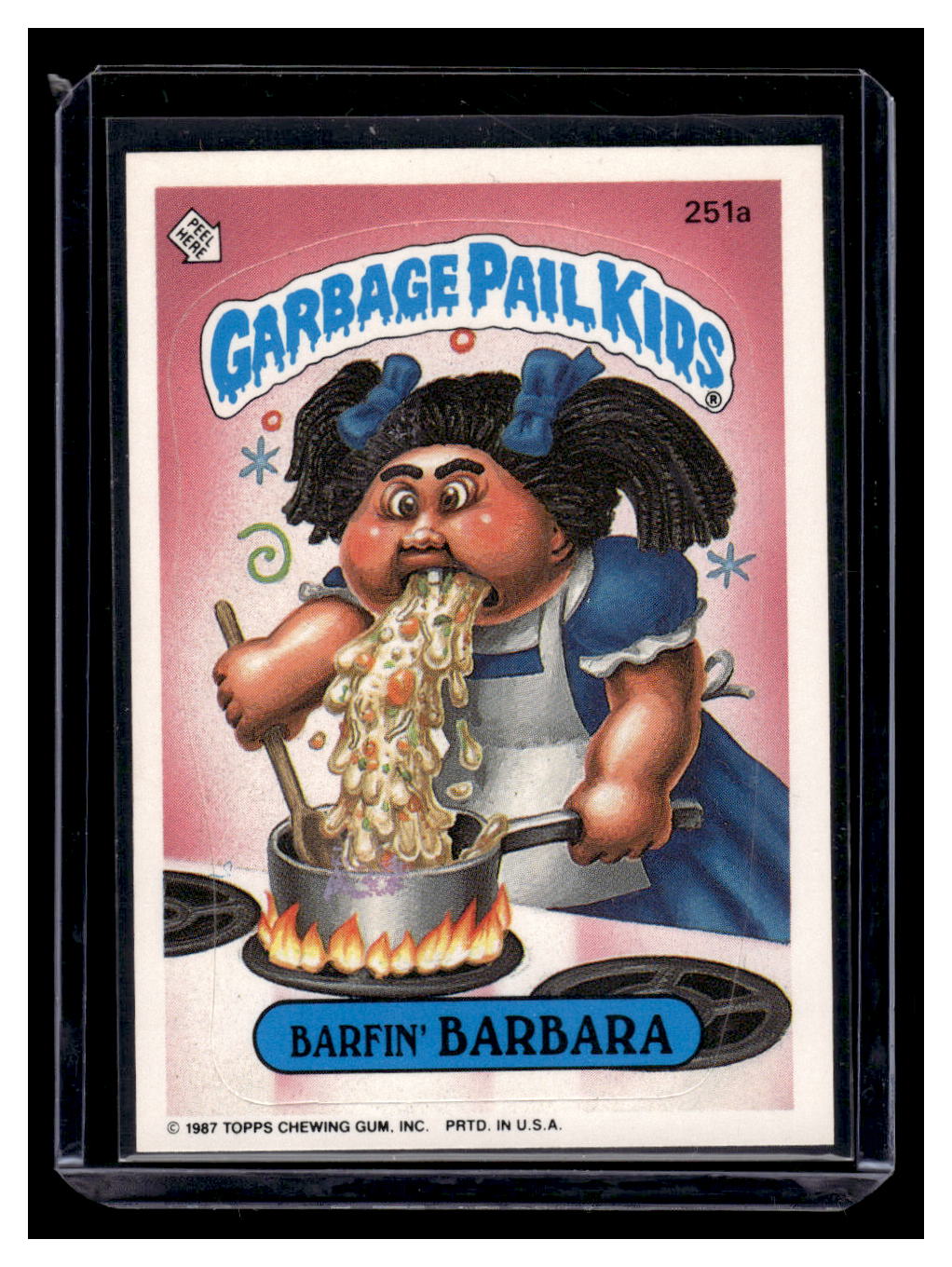 1987 Topps Garbage Pail Kids Barfin' Barbara #251a