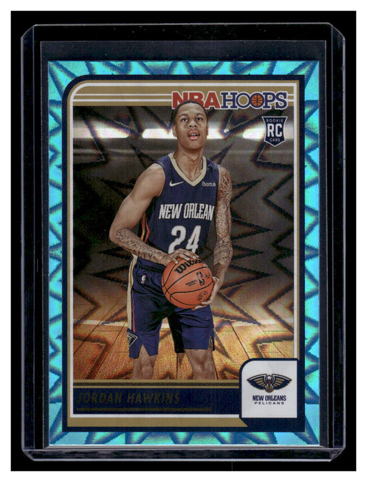 2023-24 NBA Hoops #269 Jordan Hawkins "Teal Explosion" Rookie RC (New Orleans Pelicans)