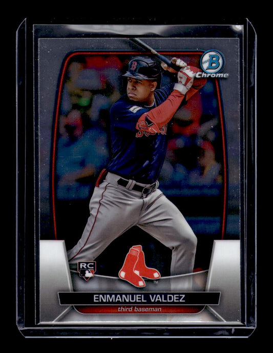 2023 Bowman Chrome #9 Enmanuel Valdez (Boston Red Sox)