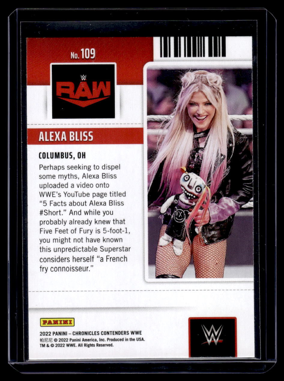 2022 Panini Chronicles WWE Contenders Season Ticket Alexa Bliss #109