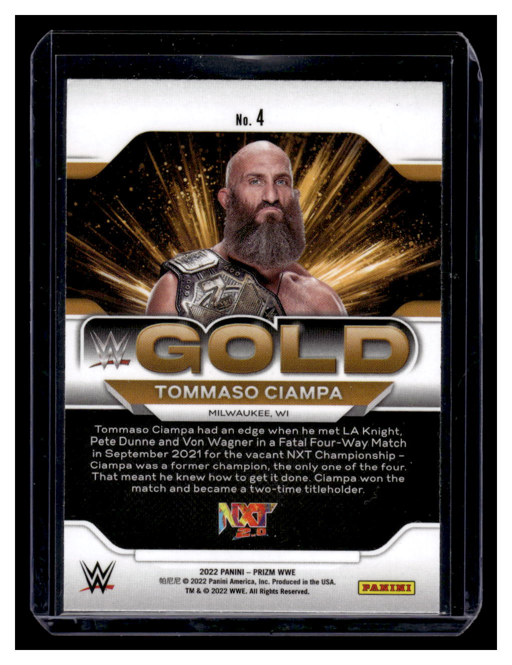 2022 Prizm WWE "GOLD INSERT SP" Tommaso Ciampa #4