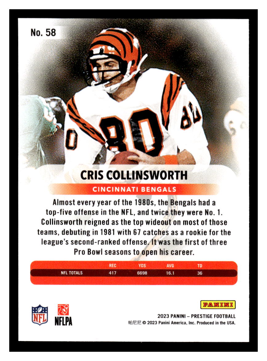 2023 Panini Prestige #58 Cris Collinsworth (Cincinnati Bengals)