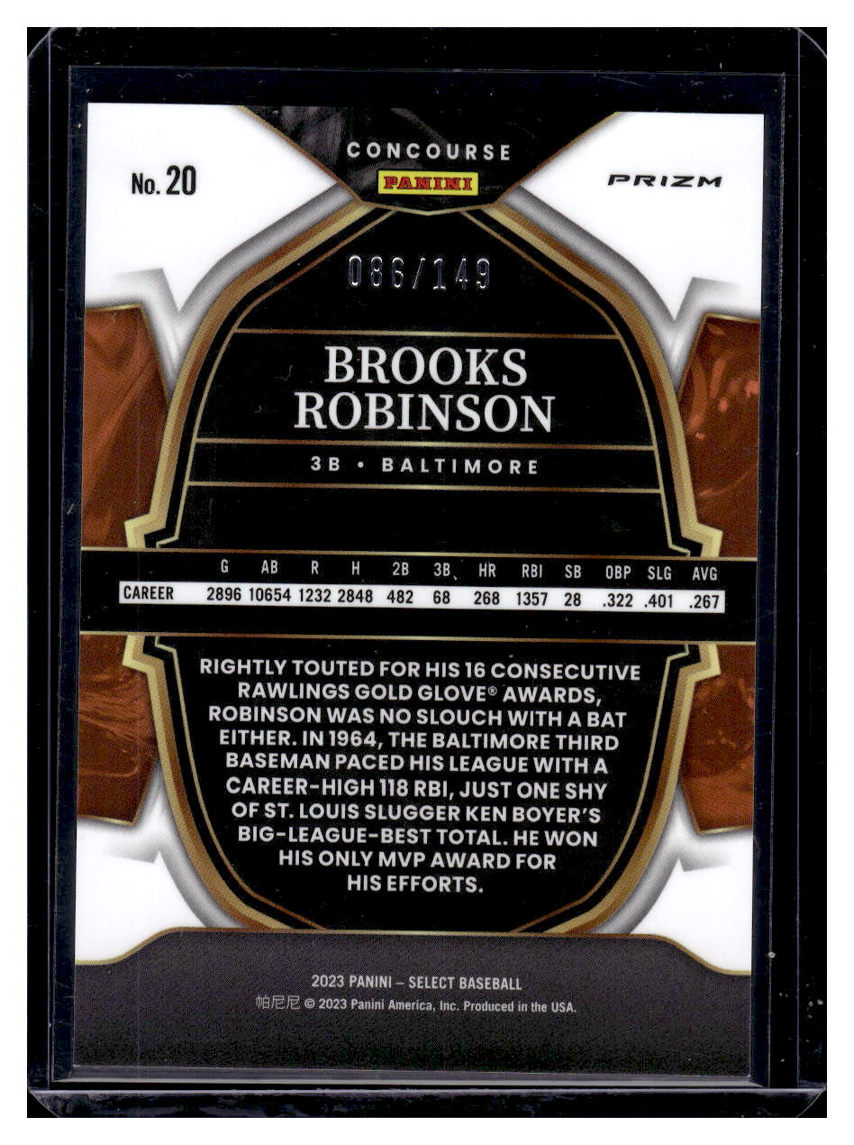 2023 Panini Select #20 Brooks Robinson (Baltimore Orioles)