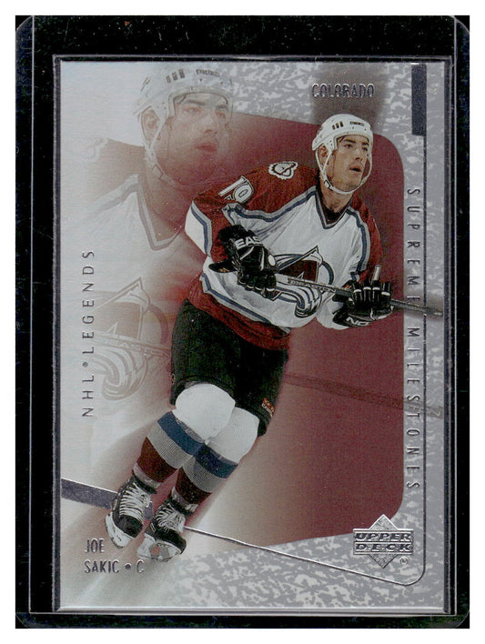 2000 Upper Deck "Legends Supreme MIlestones" #SM7 Joe Sakic (Colorado Avalanche)