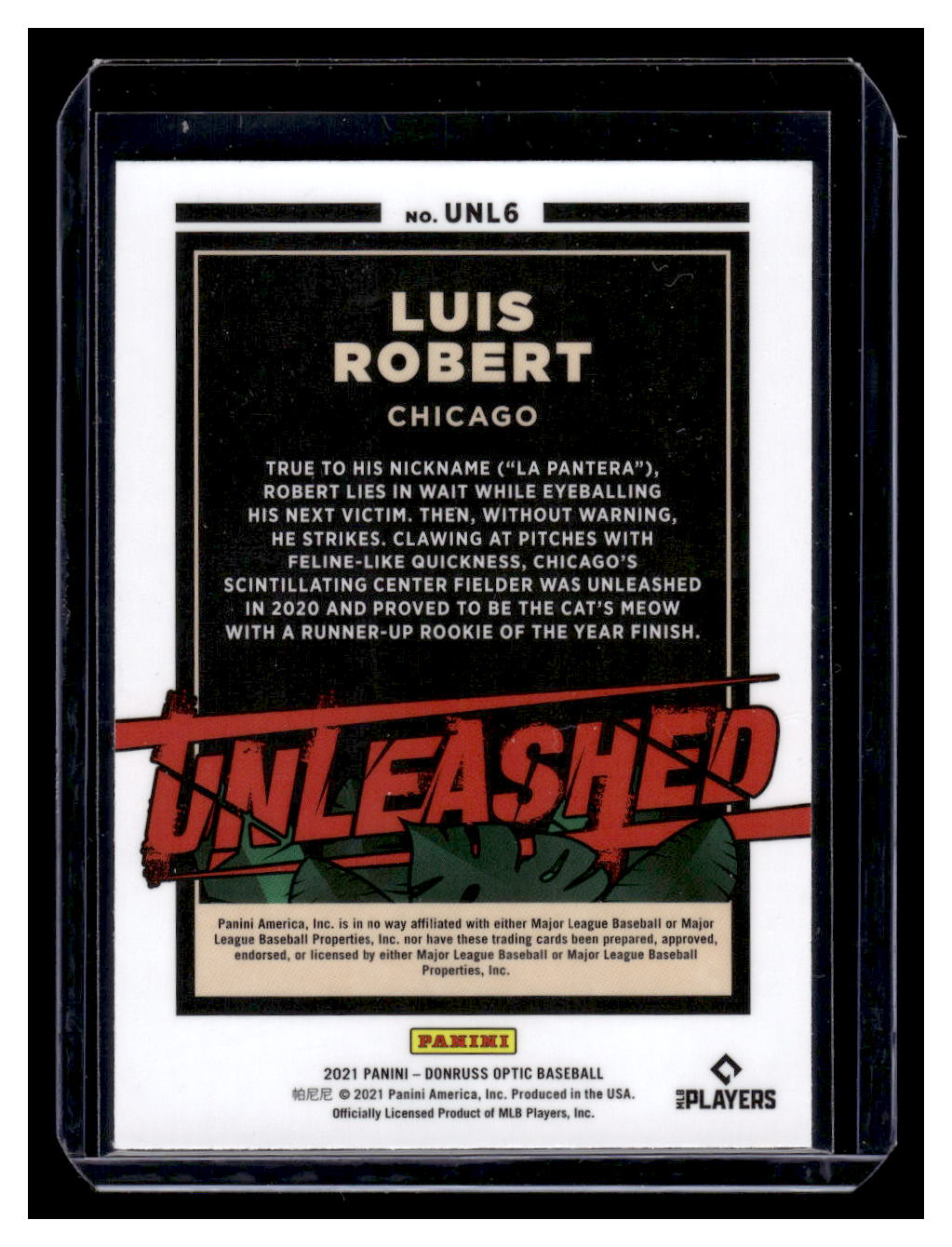 2021 Donruss Optic "Unleashed" #UNL6 Luis Robert (Chicago White Sox)